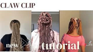 💕Different ways to Style Knotless Braids  Claw Clip Edition 2024🦋💞 [upl. by Cleavland771]