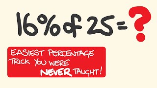 Easy Percentage Trick you were Never Taught at School [upl. by Ahsinej275]