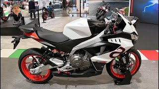 Aprilia RS 457 racing sport RS457 super moto motor bike 2025 motorcycle EICMA walkaround V2207 [upl. by Maice511]