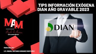 TIPS Información exógena DIAN año gravable 2023 [upl. by Karilla768]