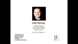 Prenup Lawyer Salt Lake City UT 84110  Jeremy Eveland [upl. by Amrita]