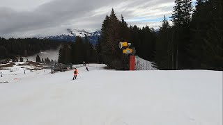 MEGEVE ski resort  Skiing GREEN DAMES on a clear day  Feb 2024 [upl. by Fisken]