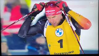 Jaktstart 🇸🇪 Sebastian Samuelsson 1 analys och intervju ✨️ Östersund Skidskytte Världscupen 2324 [upl. by Eveineg]