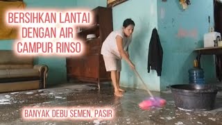 DAILY VLOG  RENOVASI RUANG TAMU SUDAH SELESAIBANJIRI RUANG TAMU UNTUK BERSIHIN LANTAI BERDEBU [upl. by Enisaj558]