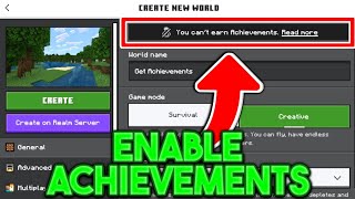 How To Get Achievements In Creative Mode Minecraft Bedrock Edition 2024 [upl. by Binnings137]