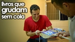 Livros que grudam sem cola EXPERIÊNCIA de FÍSICA  atrito [upl. by Reffinnej]