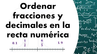 Ordenar fracciones y decimales en la recta numérica Primero de Secundaria [upl. by Ahcire982]