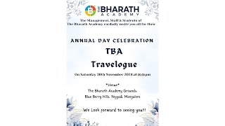 Annual Day Celebration  TBA Travelogue  30 Nov 2024  The Bharath Academy Blueberry Hills Yeyyadi [upl. by Felicdad409]