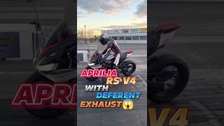 Aprilia RSV4 With Different Exhausts😱🔥  Unknown View 20shorts automobile [upl. by Aihsened]