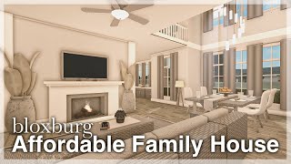 Bloxburg  Affordable Family House Speedbuild interior  full tour [upl. by Nikral976]