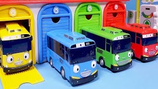 Tayo the little bus garage amp gas station toys 타요 버스 중앙차고지와 주유소 장난감 놀이 [upl. by Eelinej38]