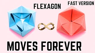 Origami moves forever fast version  How to make moving flexagon  Moves forever  Paper flexagon [upl. by Hadley282]