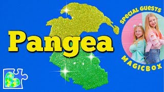 MAP of PANGEA  Plate Tectonics  Pangea Breaking Apart Animation [upl. by Annawak]