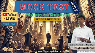 Unit 2 Political Thought Mock Test for WB SET December 2024 [upl. by Aiuqet]