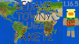 Minecraft Bedava 1165 Towny Plugin Paketi  Boş Project [upl. by Airamat]