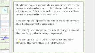 Ex 1 Determine the Divergence of a Vector Field [upl. by Ralat]