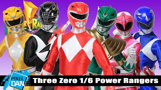 Mighty Morphin Power Rangers Threezero 16 Scale Figures Review [upl. by Narik]