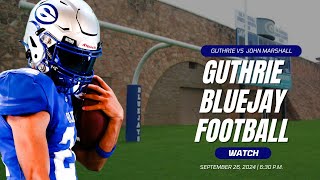 Watch Guthrie Football at John Marshall [upl. by Eilyk924]