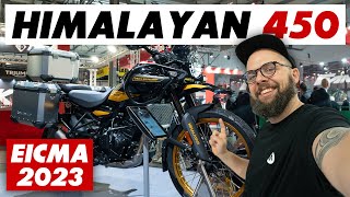 New 2024 Royal Enfield Himalayan 450 Unveiled EICMA 2023 [upl. by Ynaffat305]