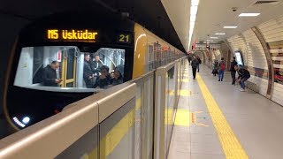 Modern Subway Line in Istanbul  Driverless Metro Ride [upl. by Sirtimid]