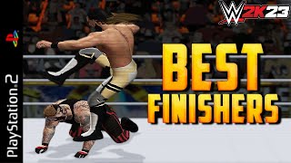 50 Best Finishers in WWE 2K23 PS2 [upl. by Bonnibelle]