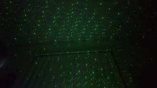 4 in 1 Star Projector projecting its green laser quotstarsquot on a ceiling [upl. by Va]