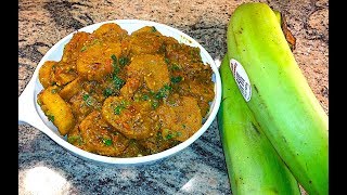 How to cook Plantains  Kache Kele Ki Sabzi  Curried Raw Banana Vegan Recipe [upl. by Gunzburg820]