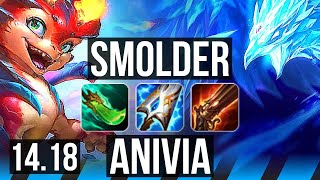 SMOLDER vs ANIVIA MID  1138  EUW Challenger  1418 [upl. by Casady140]