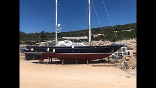 35 m MotorSailer Yacht For Sale PROJECT YACHT SOLD AS IS full walkthrough [upl. by Leagiba412]