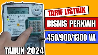 Tarif perkwh listrik Bisnis Daya 450900 dan 1300 va [upl. by Enawyd247]