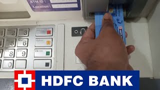 How To Withdraw Money From HDFC ATM  HDFC ATM MONEY WITHDRAWAL [upl. by Yelloh]