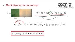 Y 35 Multiplikation av parenteser [upl. by Eednus]