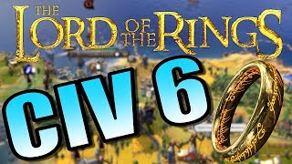 CIV 6  LORD OF THE RINGS MOD  Civilization 6 Gameplay AI Only [upl. by Hauge831]