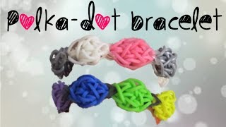 PolkaDot Rainbow Loom Bracelet Tutorial [upl. by Kcir677]