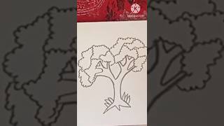 tree drawingeasydrawing art shorts reels viralshorts viralvideo [upl. by Kcoj100]