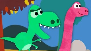 The Prehistoric Animal Brigade  Dinosaur Song  Toddler Fun Learning [upl. by Alek]