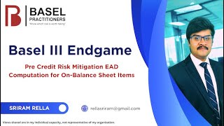 Basel III Endgame  Pre CRM EAD Computation for OnBalance Sheet Items [upl. by Faso]