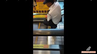 An Security is starting a stopped escalator in Sunway Carnival Mall [upl. by Xella]