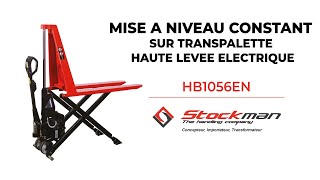 MISE A NIVEAU CONSTANT SUR TRANSPALETTE HAUTE LEVEE ELECTRIQUE STOCKMAN [upl. by Kunin]