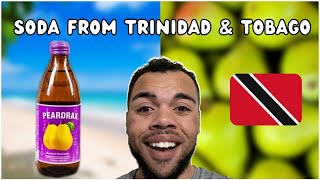 Trying the Peardrax Soda From Trinidad amp Tobago [upl. by Ynnaffit]