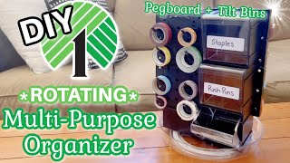 ROTATING MultiPurpose Storage  NEW FIND  Dollar Tree DIY  Vlogtober Day 14 [upl. by An]