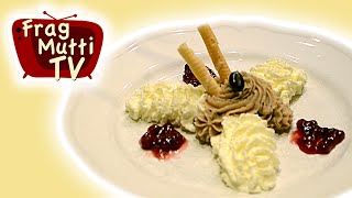 MaronencremeDessert Rezept  Frag Mutti TV [upl. by Llerahs619]