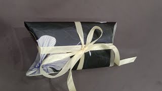 Pillow Box gift wrapping  Pillow Box gift hamper [upl. by Aniri]