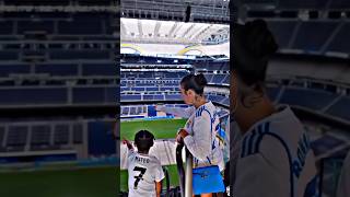 Georgina Rodriguez visiting the great Bernabeu shorts cr fashion georgina [upl. by Atirat657]