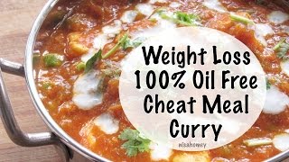 Oil Free Paneer Curry Recipe  Indian Veg Red Curry Gravy  Quick Weight Loss amp Inch Loss [upl. by Horbal]