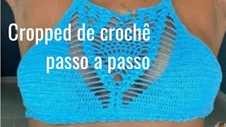 Cropped de crochê passo a passoTop cropped em crochêDESTRO parte 1 denisecastro croche crochet [upl. by Dunton38]