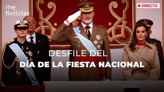 12 de OCTUBRE DESFILE MILITAR presidido por los REYES y la PRINCESA LEONOR  RTVE Noticias [upl. by Server46]