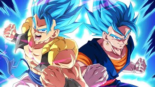 LR Gogeta Blue amp LR Vegito Blue on a 200 Team Dokkan Battle 7th Anniversary Team [upl. by Dorisa134]