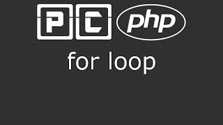 PHP beginners tutorial 18  for loop [upl. by Normalie]