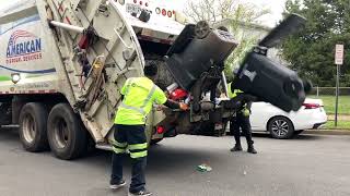 American Disposal CNG LEU Packing Trash [upl. by Earle]